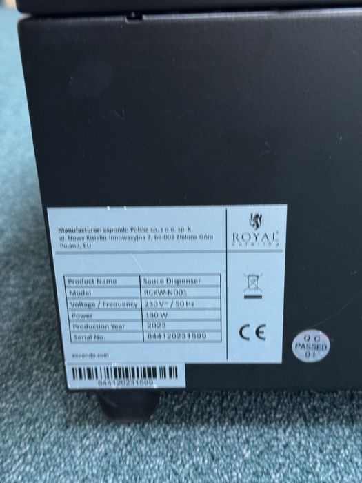 Dispenser Sos Brânză Nachos - Royal Catering RCKW-ND01 – NOU