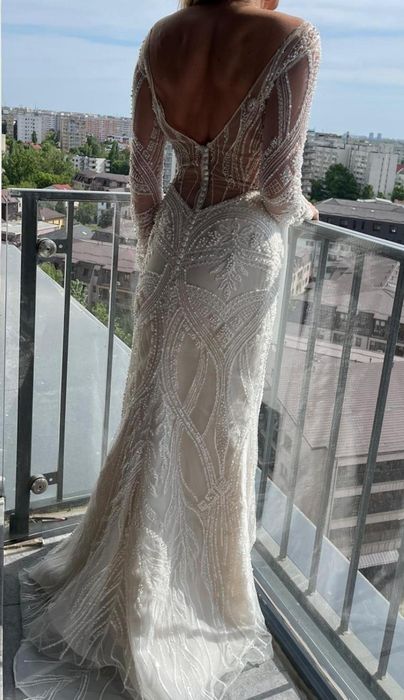 Rochie mireasa cu perlute / margele