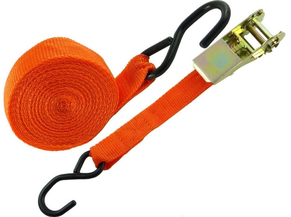 Колан за товари с тресчотка и куки 500кг оранжев