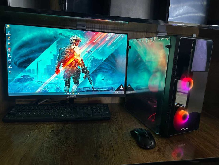 Игровой кейс / i5 8400+ GTX1050TI + 16gb DDR4 + SSD128+1TB
