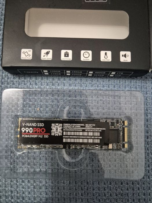 SSD M.2. SATA 1 TB nou  (100% sanatate)