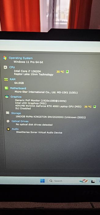 Laptop gaming MSI Cyborg 15 A13V