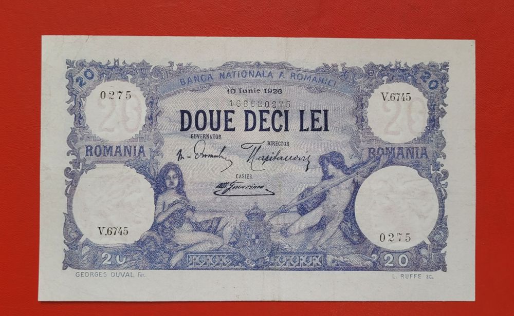 Bancnota 20 lei 1926 rara Bani vechi monede