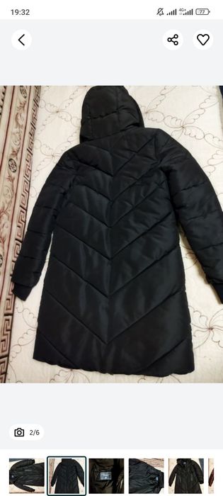 Пуховик зимний на девочку, рост 146-152