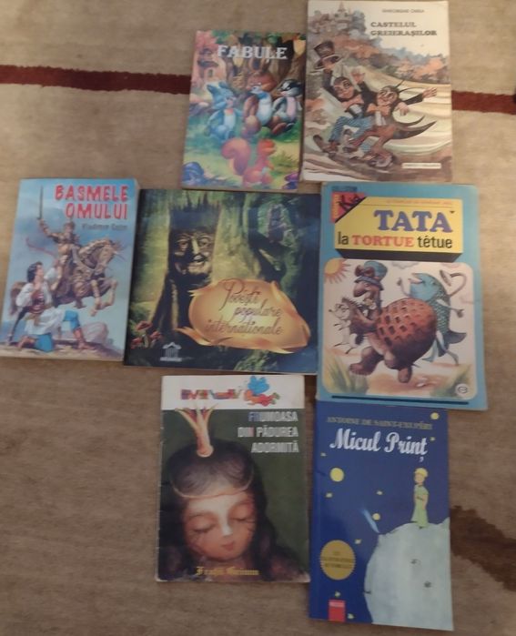 Povești, cărți copii ( 4 cărți 35 lei ); memoratoare