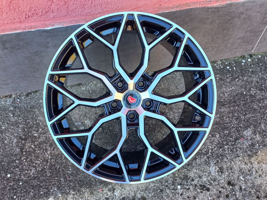 18"Vossen 5x112 Vw Audi Seat Skoda Mercedes 8ж ет40 Black Polish Чисто Нови.