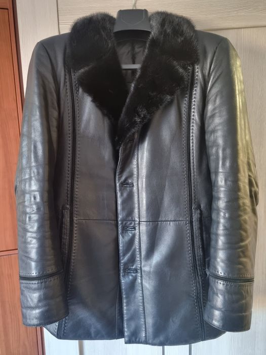 Кожаная дубленка