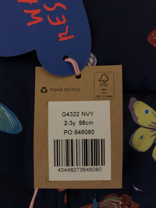 Зимно яке за момиче Boden, 2-3 год, 98 см