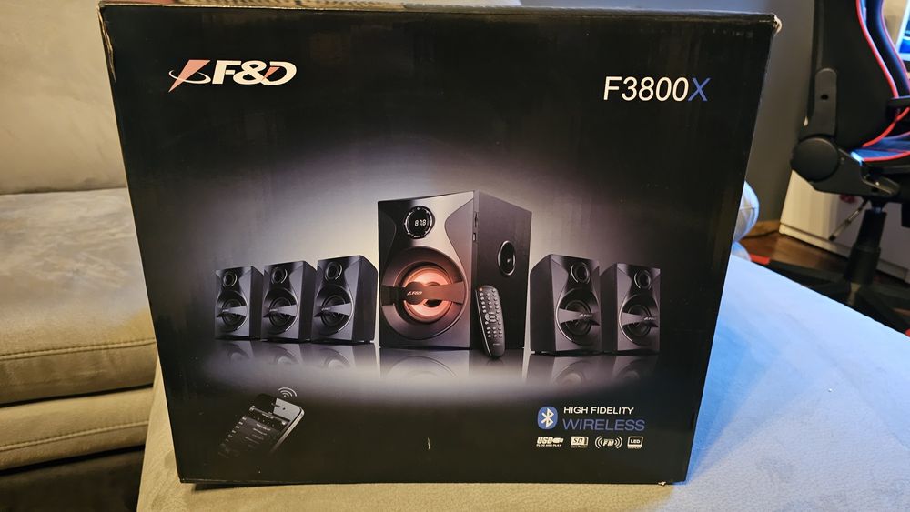 Boxe 5.1 Fenda F3800X, 80W RMS, Bluetooth 4.0, USB/SD card reader, FM