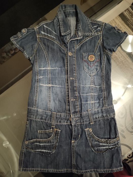 Дънкова пола Tommy Hilfiger, 14г, дънкови облекла 152см. ЯКЕ дънково,