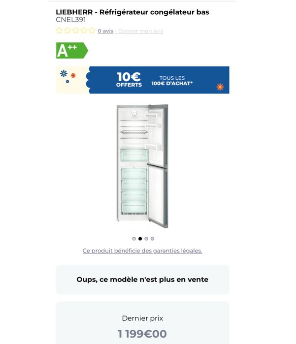 !! PROMOTIE!! 1900 RON!! Combina frigorifică Liebherr CNEL391