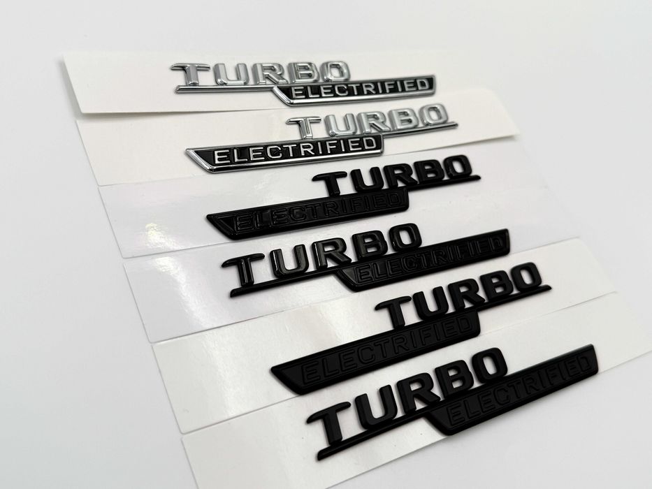 Set Embleme Compatibil Mercedes Turbo Electified crom nou
