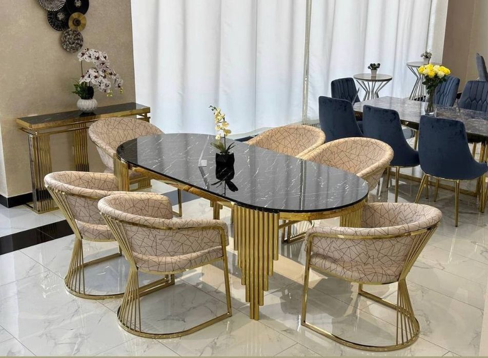 стол стул из нержавейки современный стил