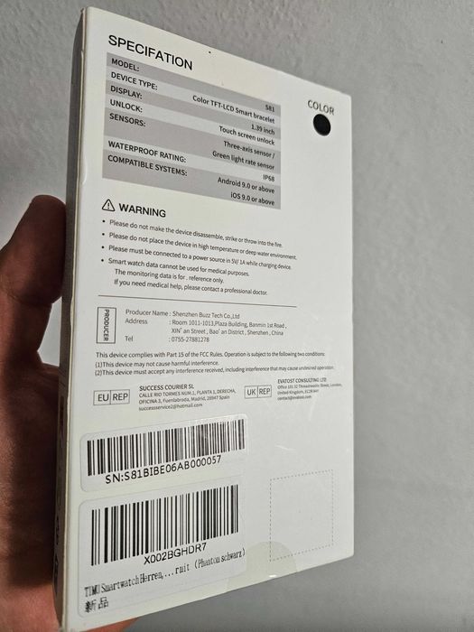 Smart watch fitnes tracker S81 nou la cutie.