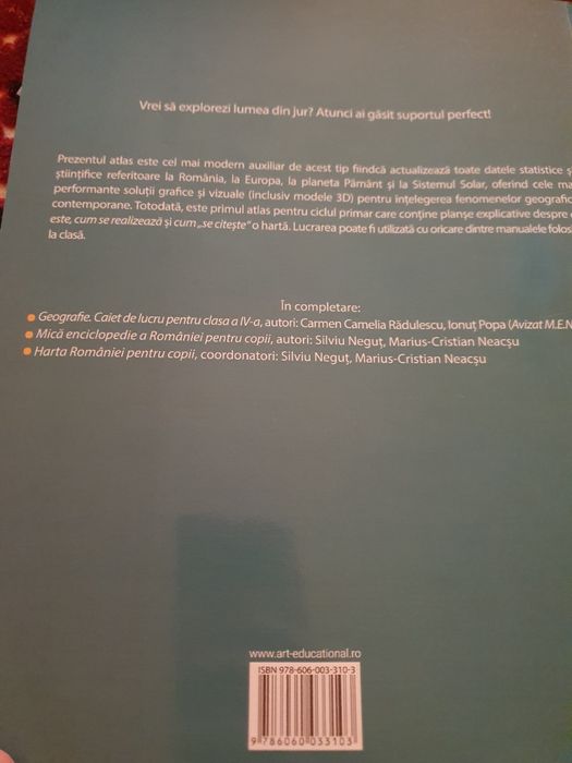Atlas geografic editura art
