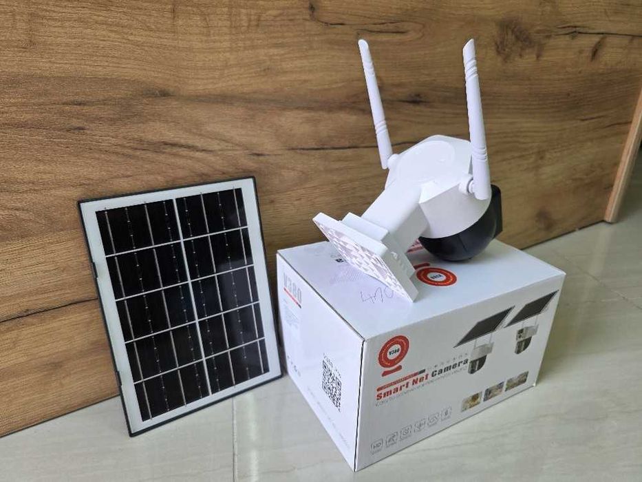 ПРОМО!! Външна Соларна Камера за Видеонаблюдение 4G SIM карта,8MP,V380