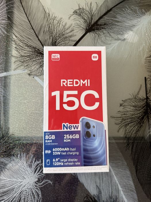 Нов! XIAOMI REDMI 15C, 256 GB, RAM 8 GB, 3 години гаранция!