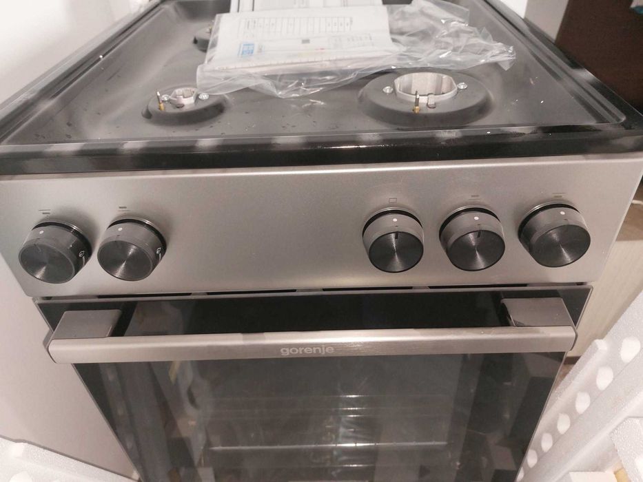 Aragaz Gorenje, 4 arzătoare gaz, Gri/Inox - NOU/SIGILAT