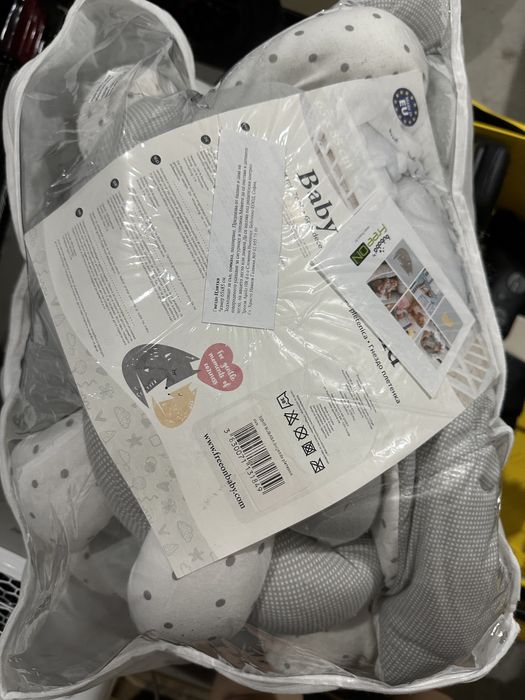 Bubaba Гнездо за бебе (плитка) сиво/бяло