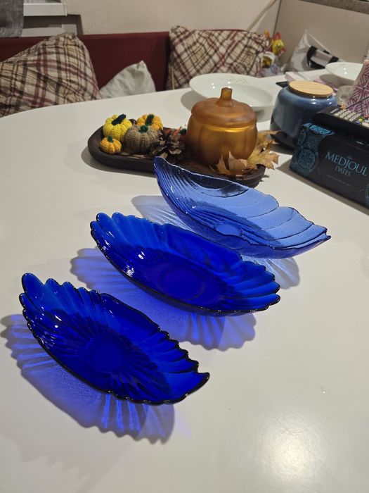 Стъклени плата синьо стъкло