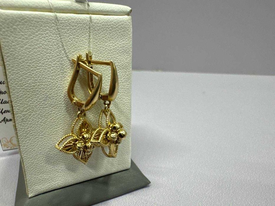 Золотые серьги СР244409