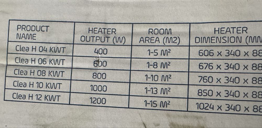 Чисто нов конвектор ADAX CLEA H 08 KWT