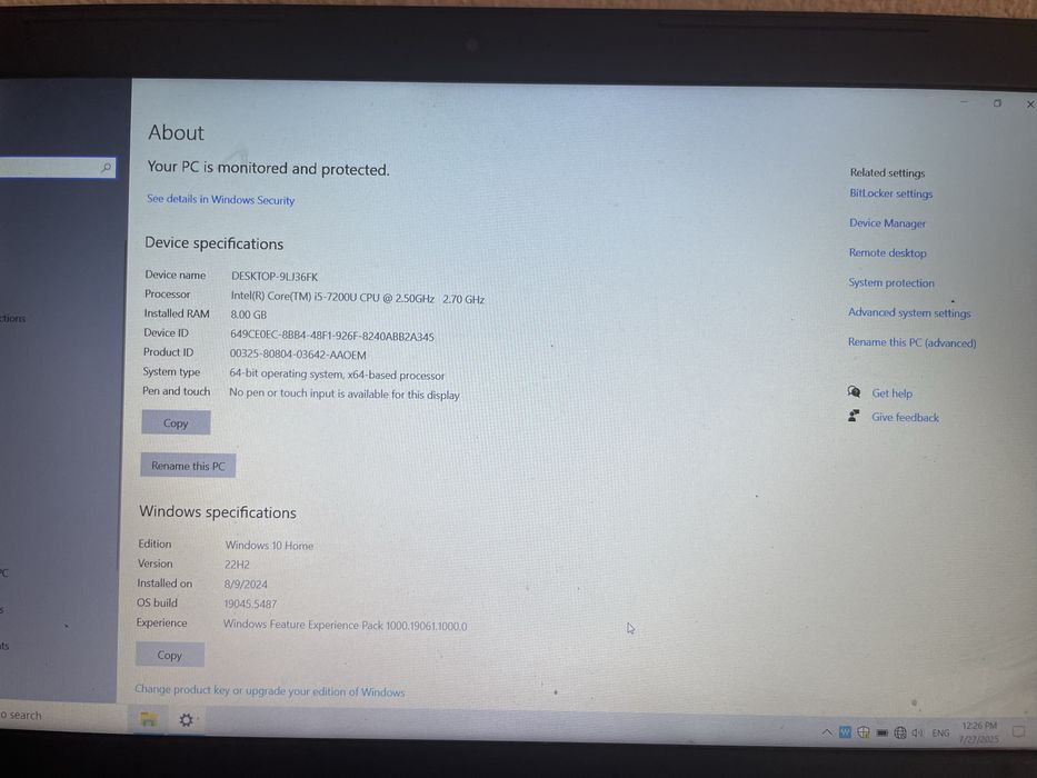 Лаптоп Dell Inspiron 5567 HDD 1TB/112SSD