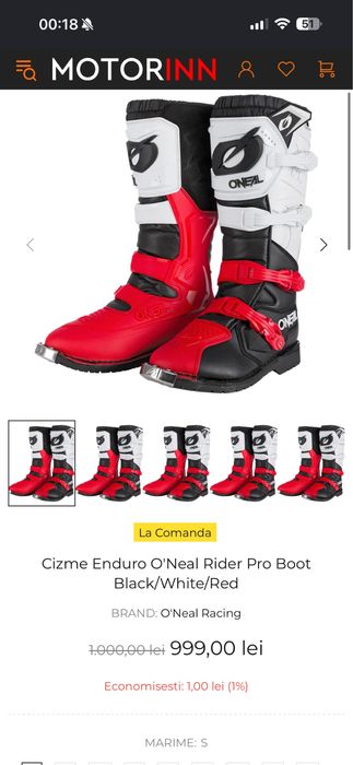Cizme Enduro Oneal Red