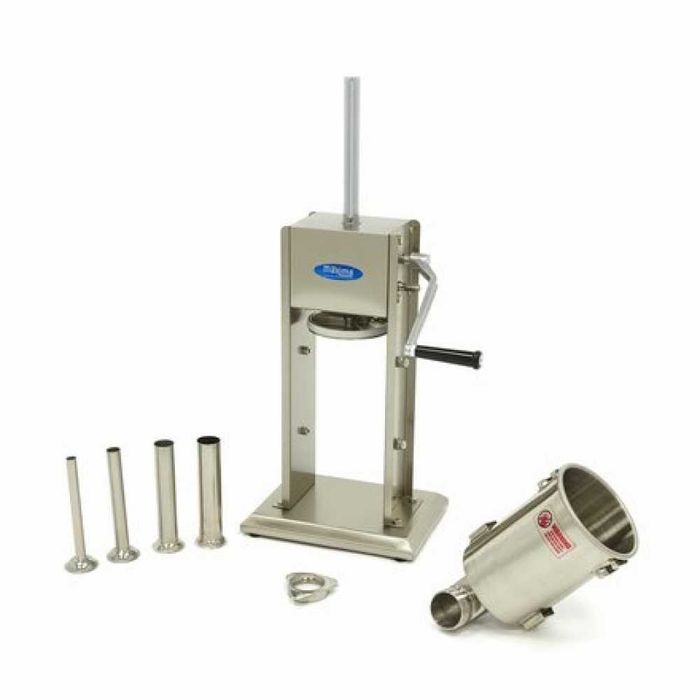 Ръчна пълначка за месо 10л -от неръждаема стомана-с включени приставки