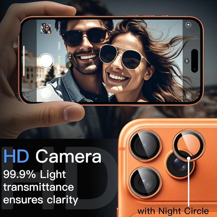 Стъклени рингове за камера за apple iphone 17 pro