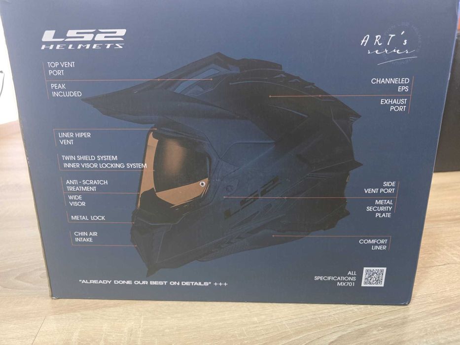 Casca moto off-road LS MX701 Explorer Black matt 25 M