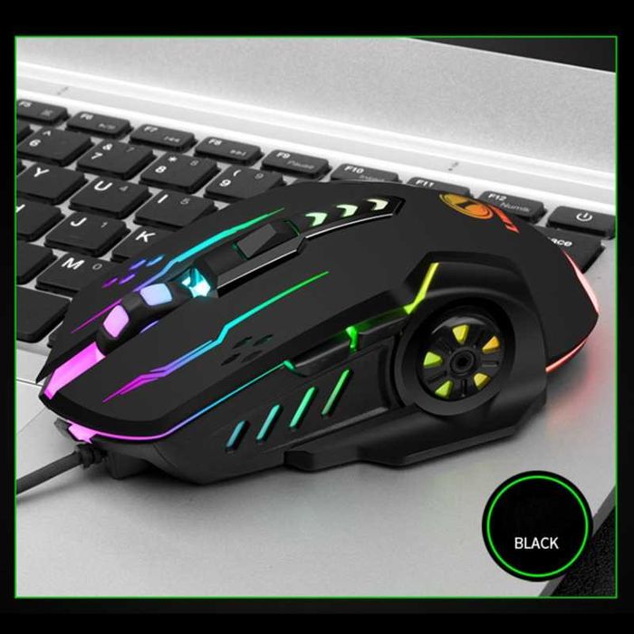 Mouse Gaming cu iluminare RGB 6 Butoane, DPI 1200,1800,2400,3600,USB