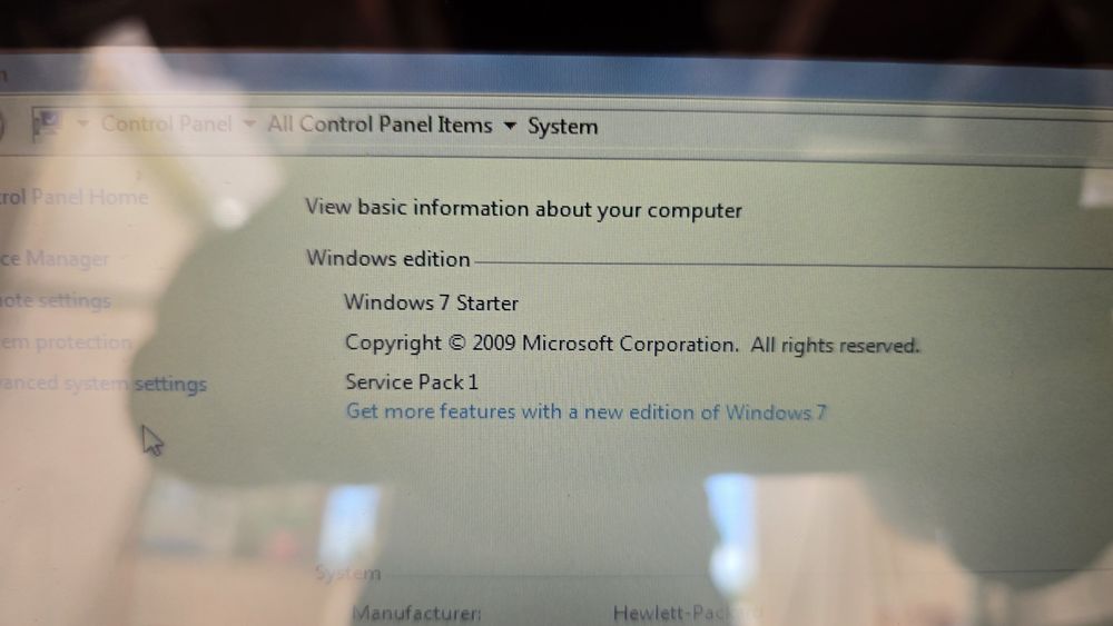 Laptop hp mini 210, cu windows pe el, incarcator si cutie
