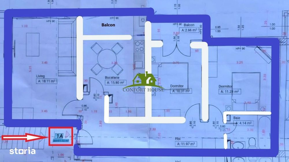 91mp nou-Ostroveni | Bloc A | Iulie |Centrala |2Balcoane