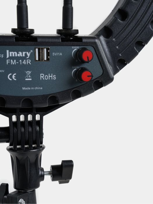 Кольцевая светодиодная лампа для блогеров 35 см Jmary FM-14R со штатив