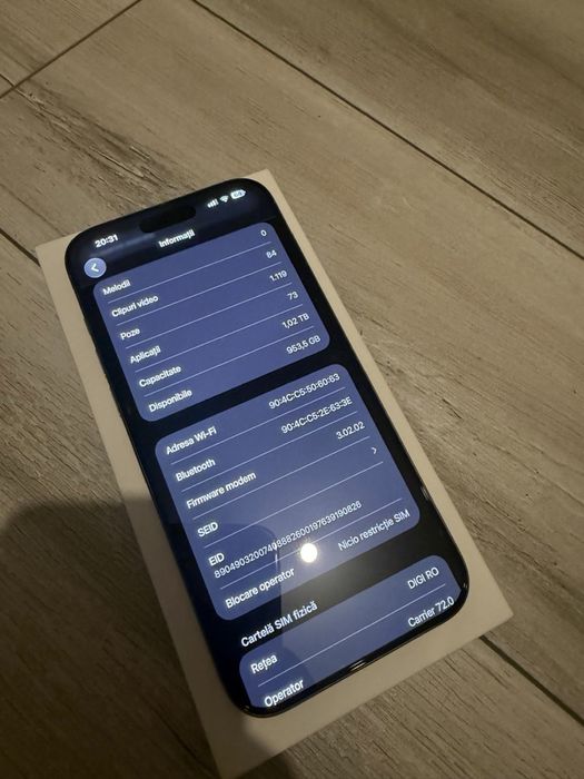 Vând/Schimb iPhone 16 Pro Max 1TB, Factură/Garanție.