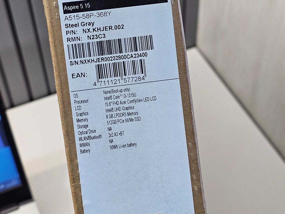 ПРОДАМ Acer Aspire A515-58P Ноутбук Core™i3-1315U/8GB/512SSD/15.6"FHD.