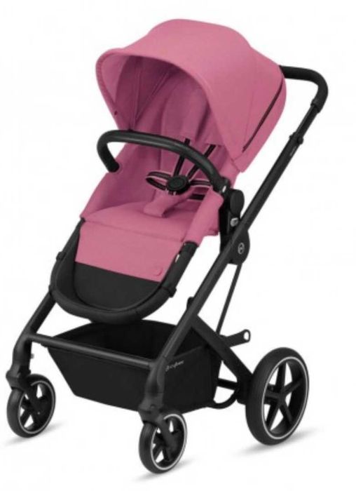 Розова количка Cybex Balios S, кошче Qloud Q, адаптери и зимен чувал
