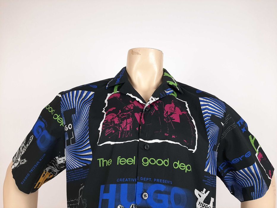 Hugo Boss Eligino - Оригинална мъжка риза с къс ръкав размер L