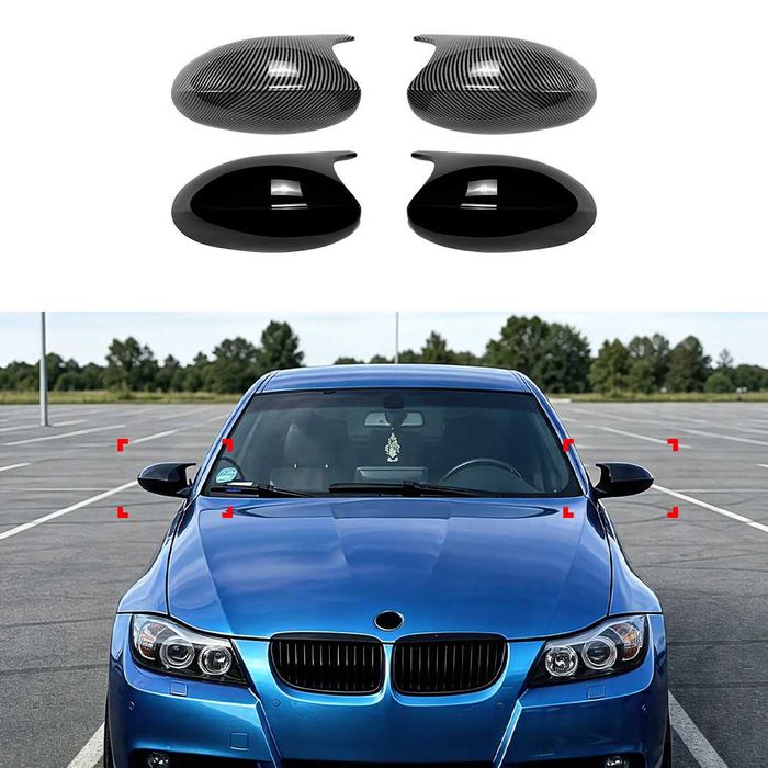 Set 2 capace oglinzi Tip M BMW Seria 3 E90 E91 E92 E93 Pre-Lci Seria 1 E81 E87 E82 E88 139 ( batman )