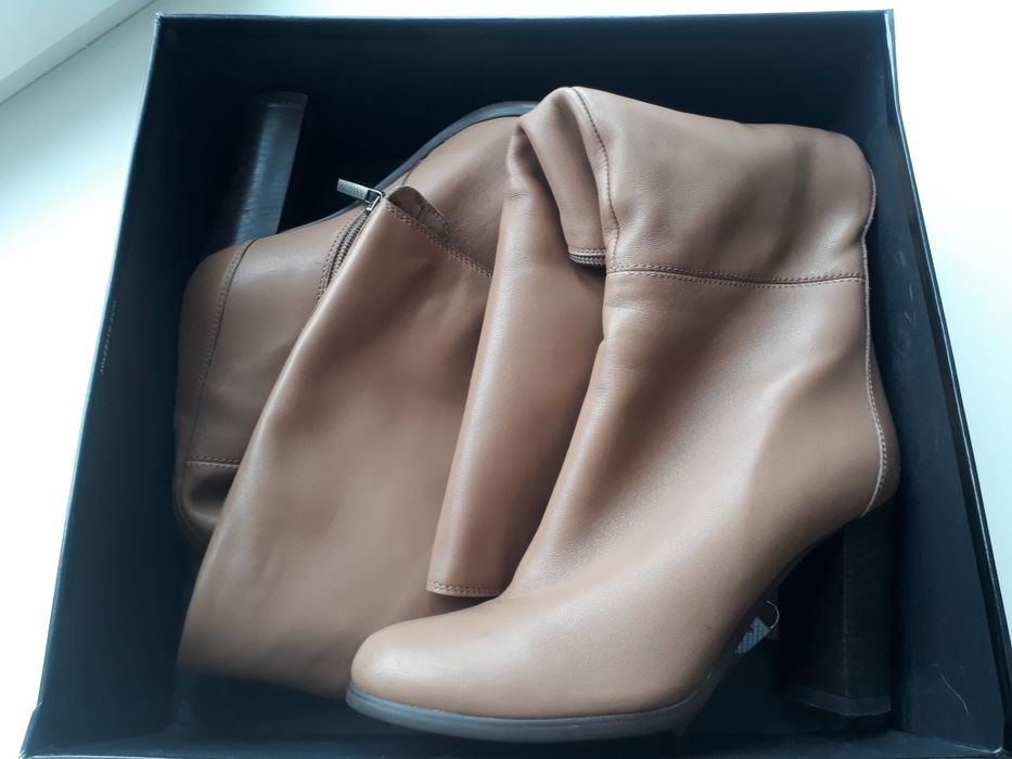 Сапоги кожаные осенние