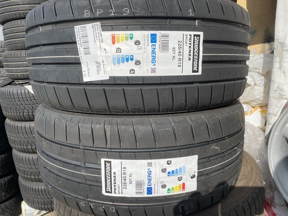 2 бр. Чисто нови гуми Brdgestone sport potenza 225/40/18