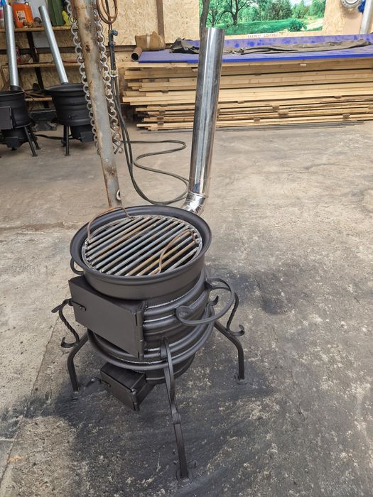 Печка для казана + решётка гриль