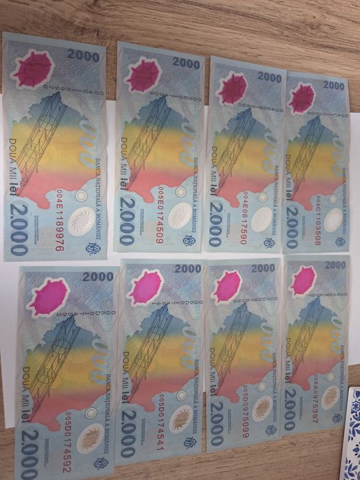 Bancnote 2000 lei - eclipsa solara (set)