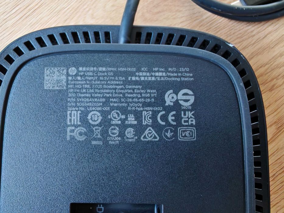 Docking Station HP USB-C DOCK G5