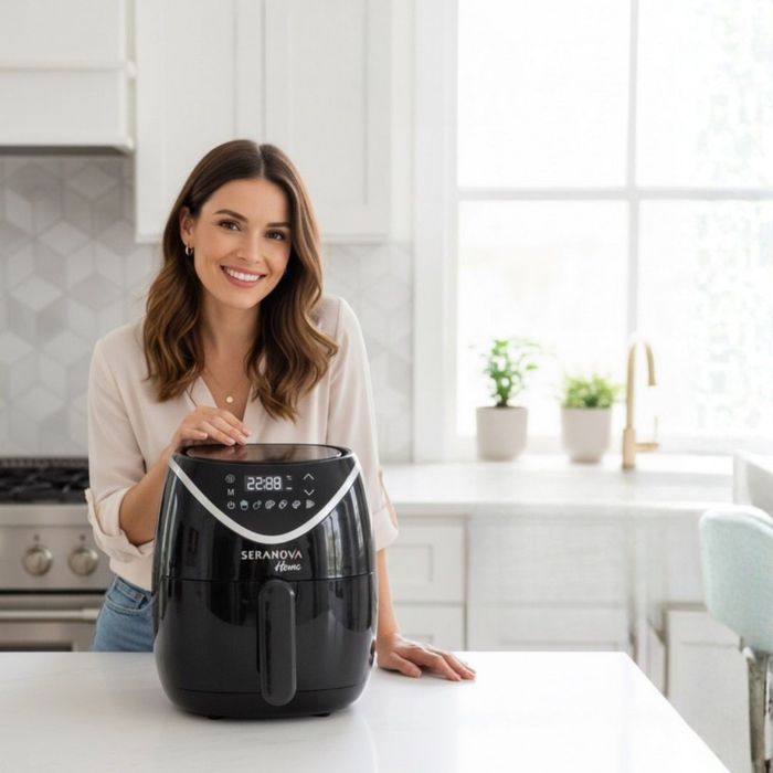 Фритюрник с горещ въздух (Air Fryer) Seranova, 5L, 2000W, Дигитален сензорен дисплей
