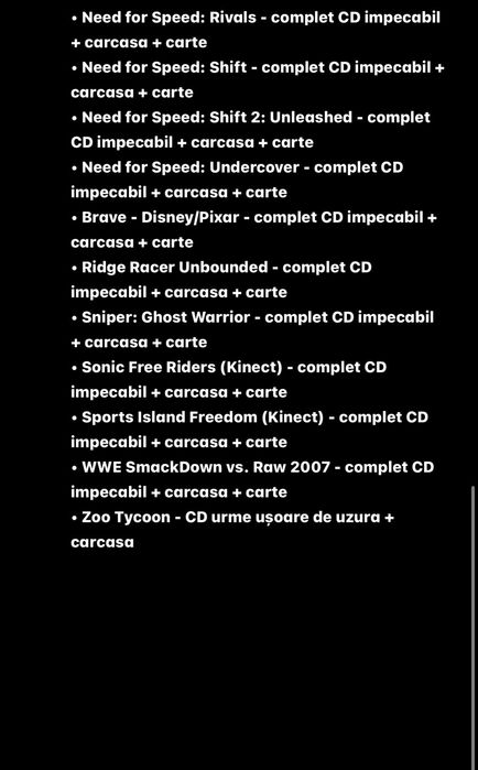 Colectie jocuri xbox 360