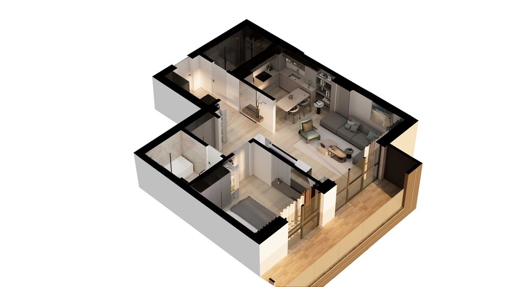 Apartament Tip 2B Vesta Central Fălticeni 2 camere 62.75 mp utili