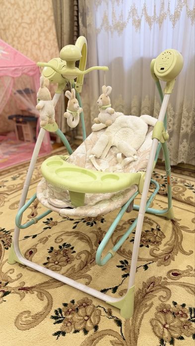 Детский ходунок-каталка, автолюлька- переноска и кресло-качалка