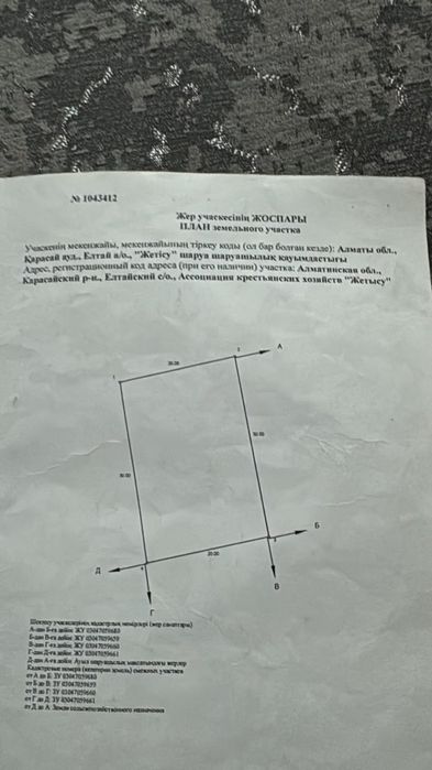 Көкөзек ! Участок ! Жер !